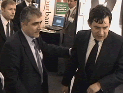 Mr. Brown leaving before he reaches the PCG stand